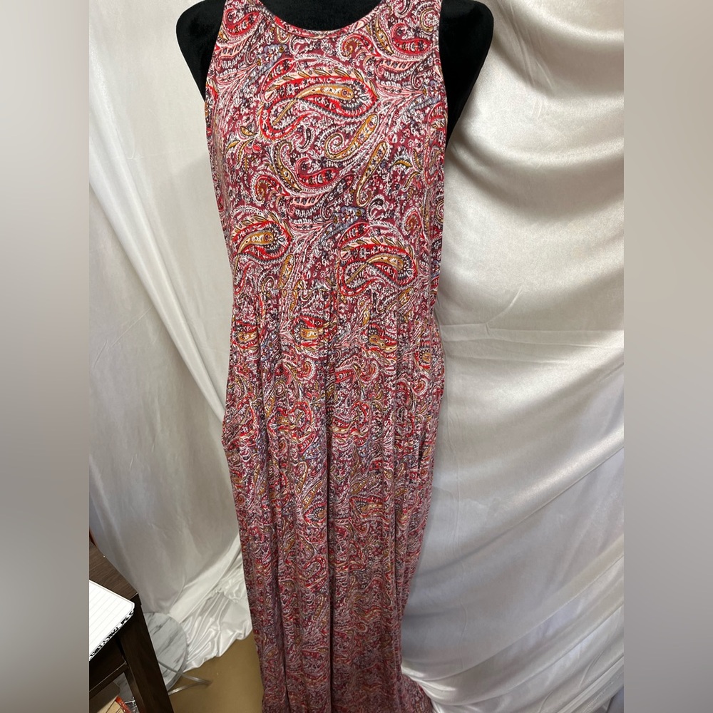 Paisley Print Sleeveless‎ Maxi Dress .NWOT